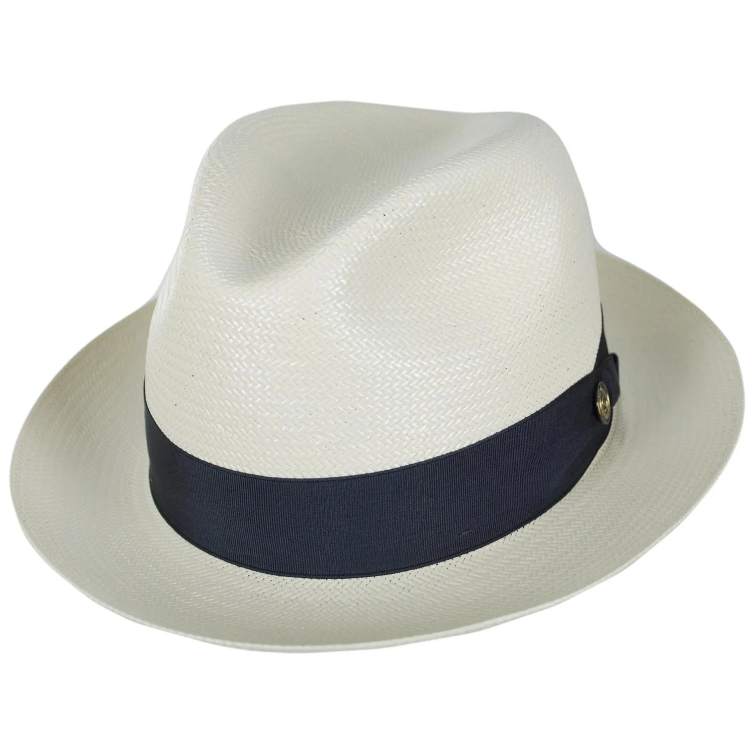 14 Center Pinch Shantung Straw Fedora Hat