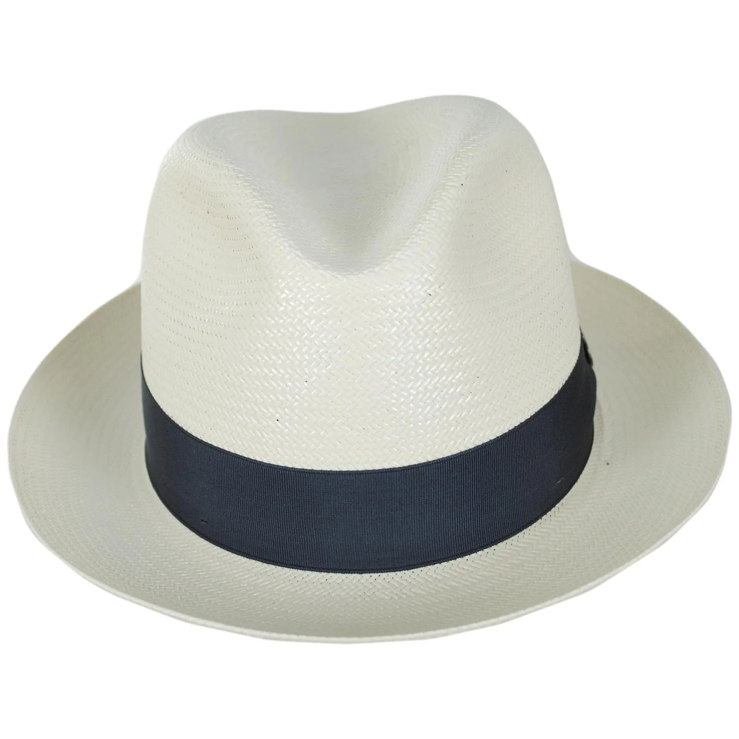 14 Center Pinch Shantung Straw Fedora Hat - Image 2