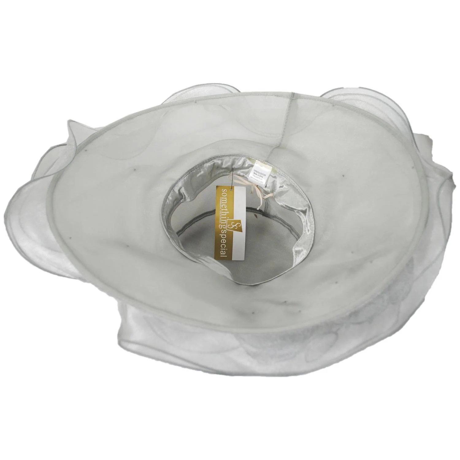 3 Flower Organza Boater Dress Hat - Image 4