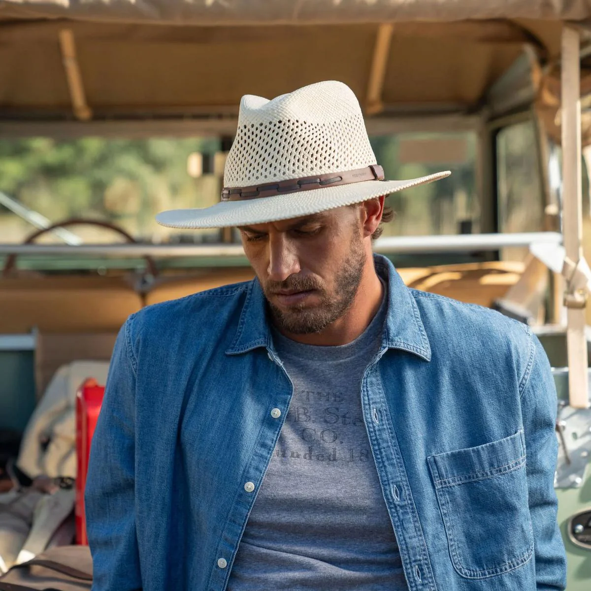 Airway Panama Straw Safari Fedora Hat - Image 9