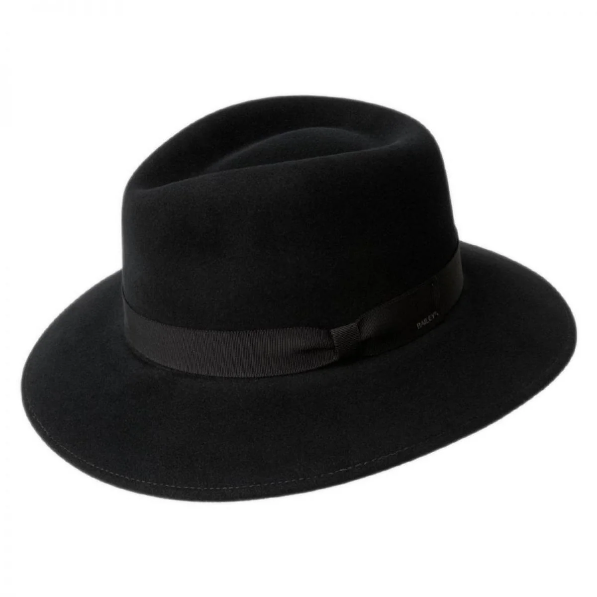 Ammon Wool Felt Teardrop Fedora Hat - Black & Navy