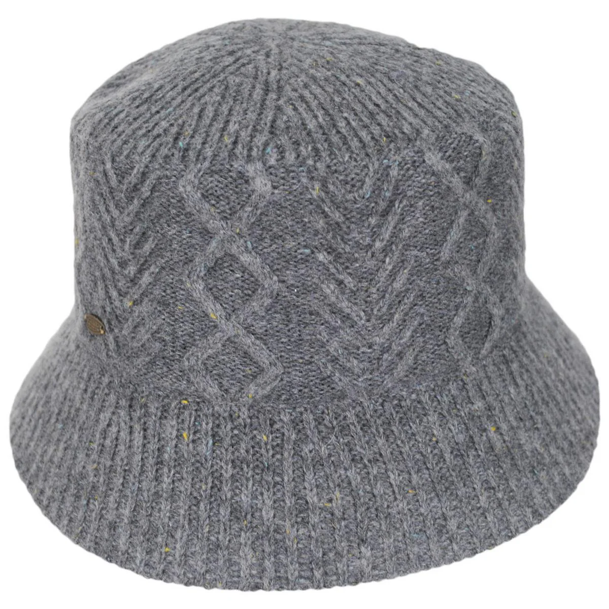 Aran Cable Knit Wool Blend Bucket Hat - Image 2