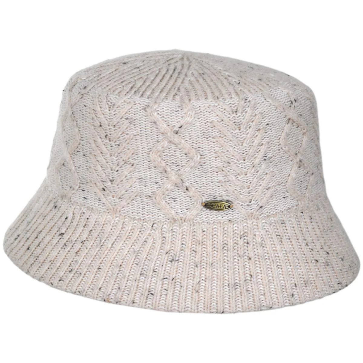 Aran Cable Knit Wool Blend Bucket Hat - Image 7