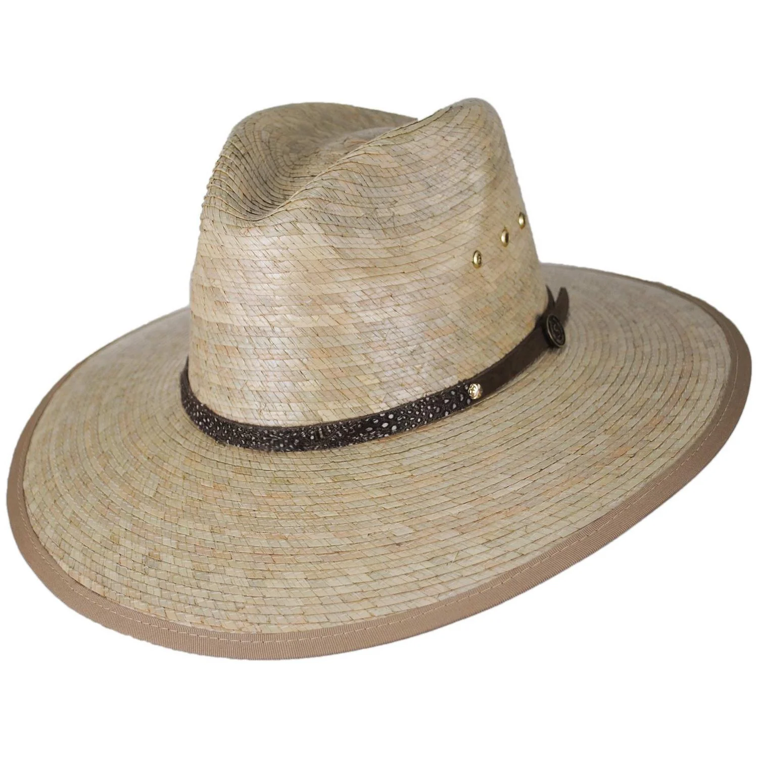 Arrowrock Palm Straw Safari Fedora Hat