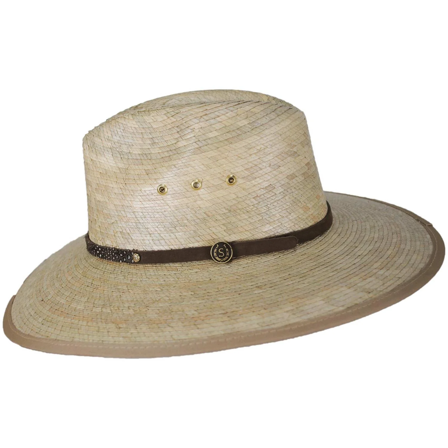 Arrowrock Palm Straw Safari Fedora Hat - Image 3