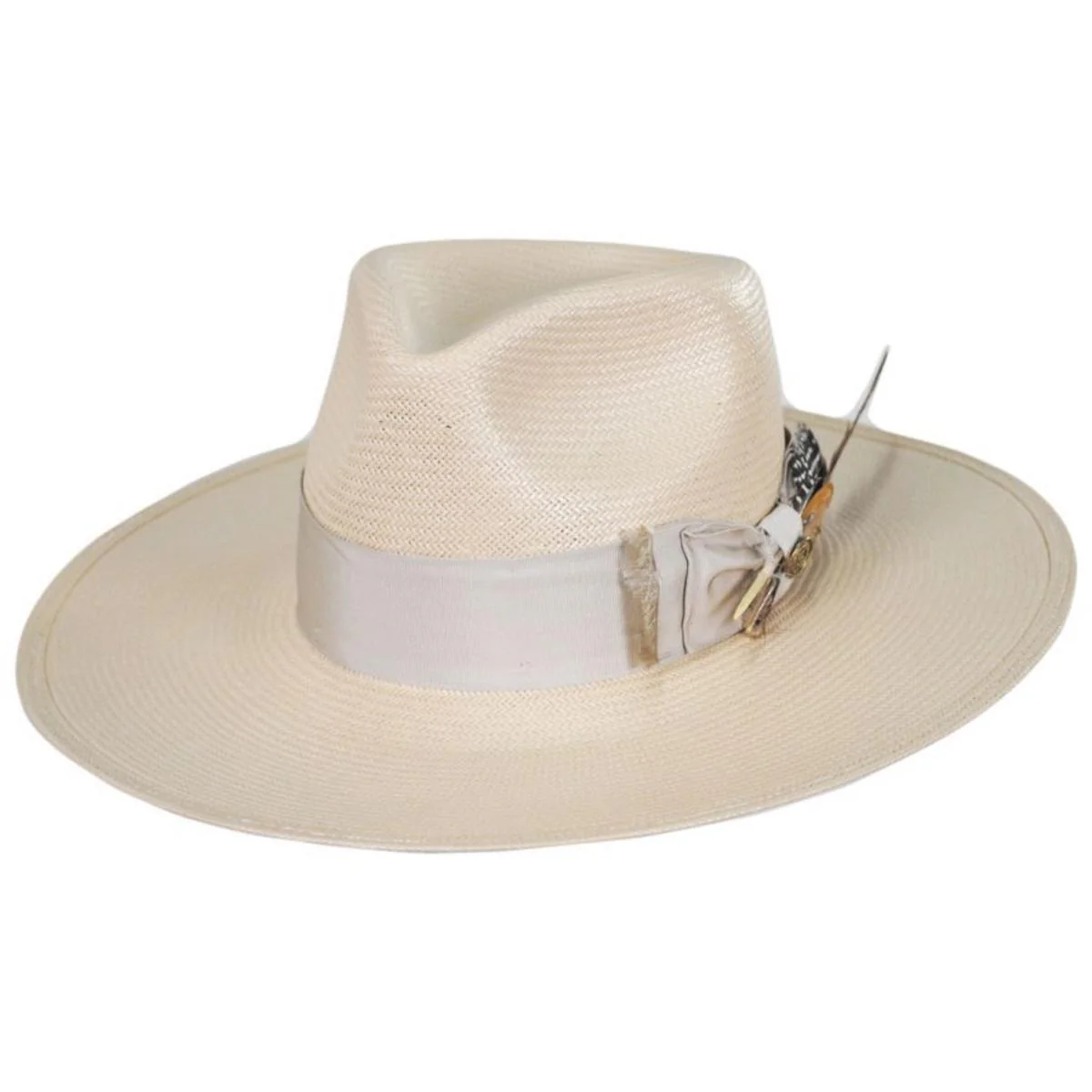 Atacama Shantung Straw Fedora Hat