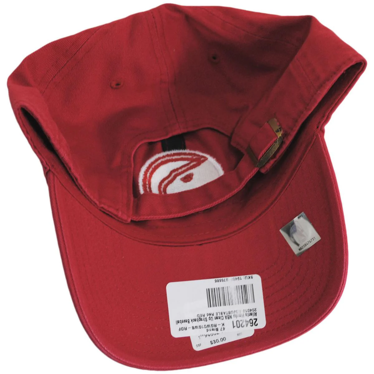 Atlanta Hawks NBA Clean Up Strapback Baseball Cap Dad Hat - Image 4