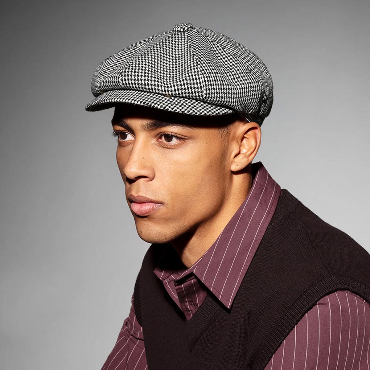 Atlas Houndstooth Earflap Newsboy Cap - Image 2