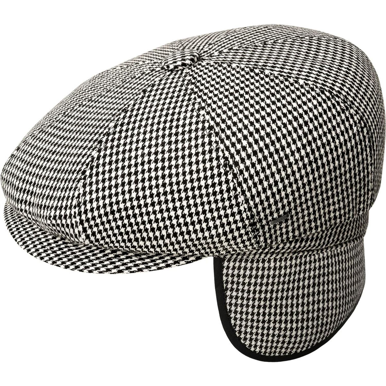 Atlas Houndstooth Earflap Newsboy Cap - Image 6