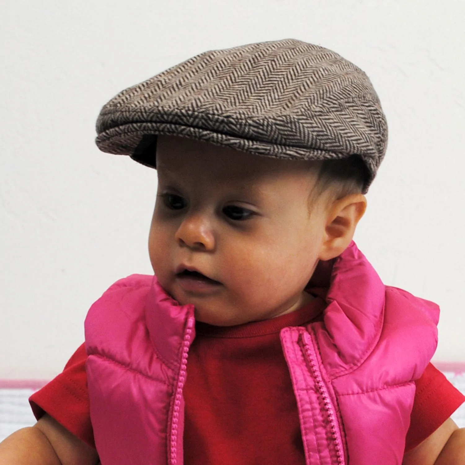 Baby Herringbone Wool Blend Ivy Cap - Image 12