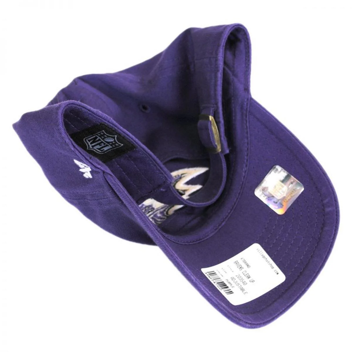 Baltimore Ravens NFL Clean Up Strapback Baseball Cap Dad Hat - Image 4