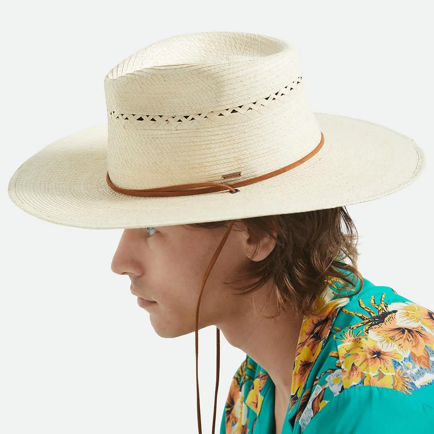 Beck Palm Straw Rancher Fedora Hat - Image 3
