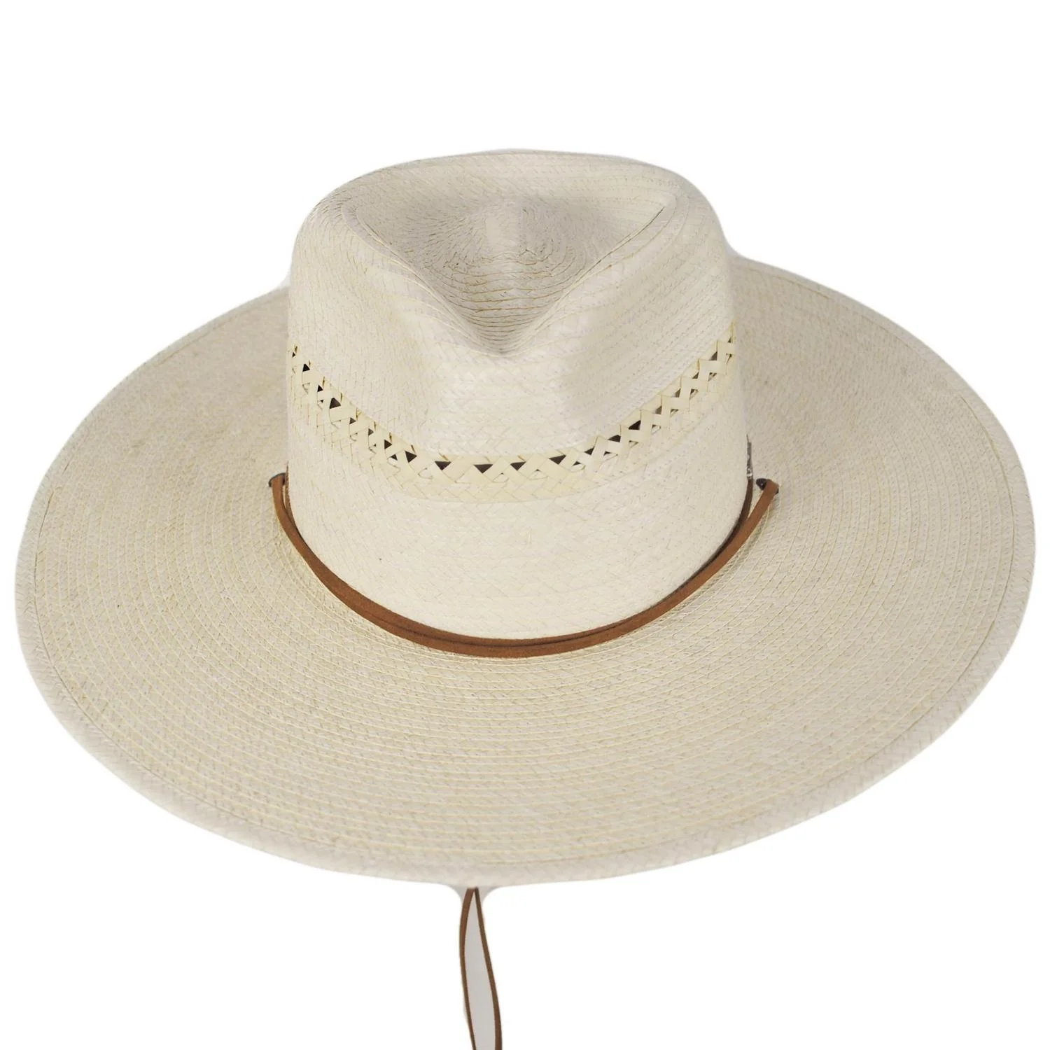 Beck Palm Straw Rancher Fedora Hat - Image 4