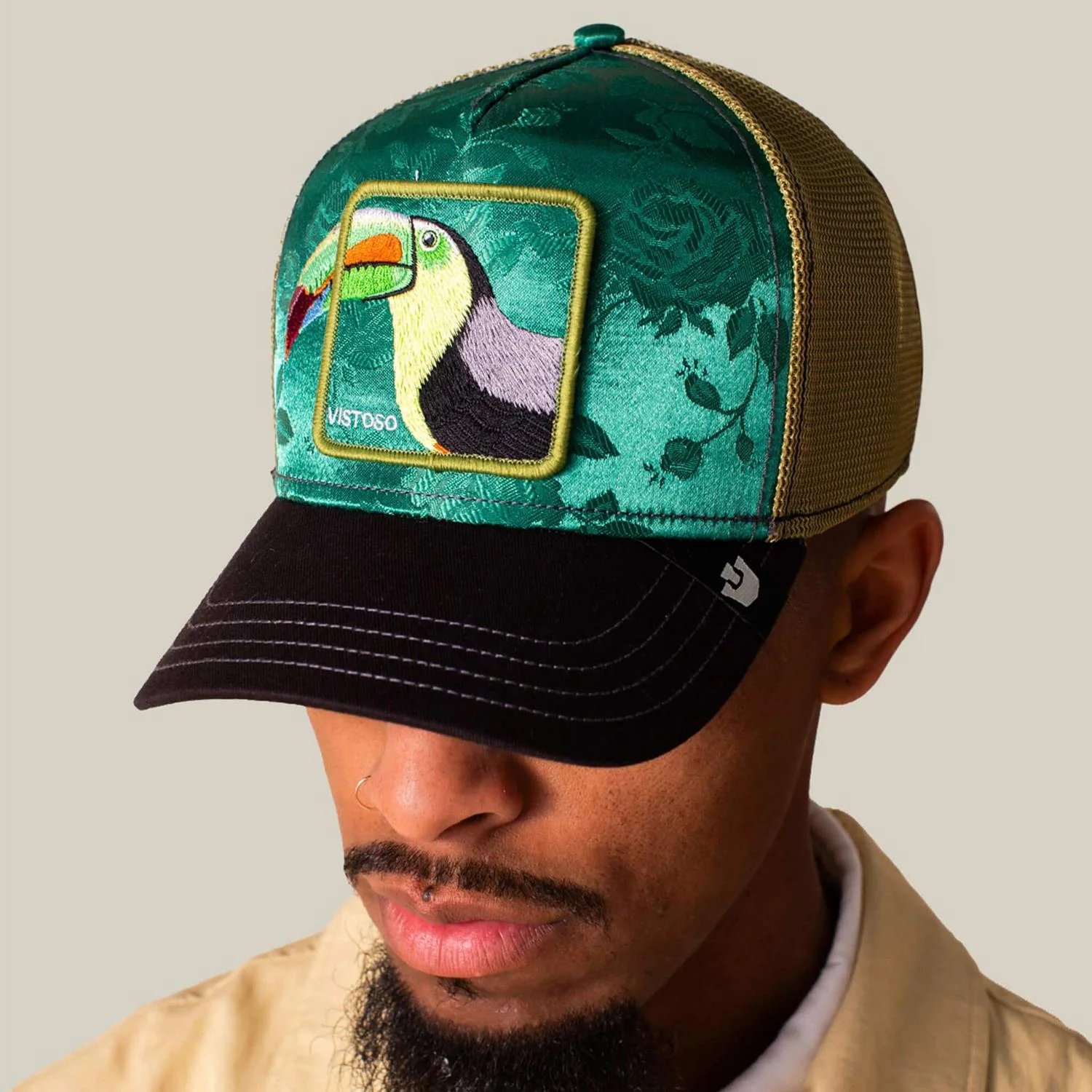 Belize Toucan Jacquard Mesh Trucker Snapback Baseball Cap - Image 5