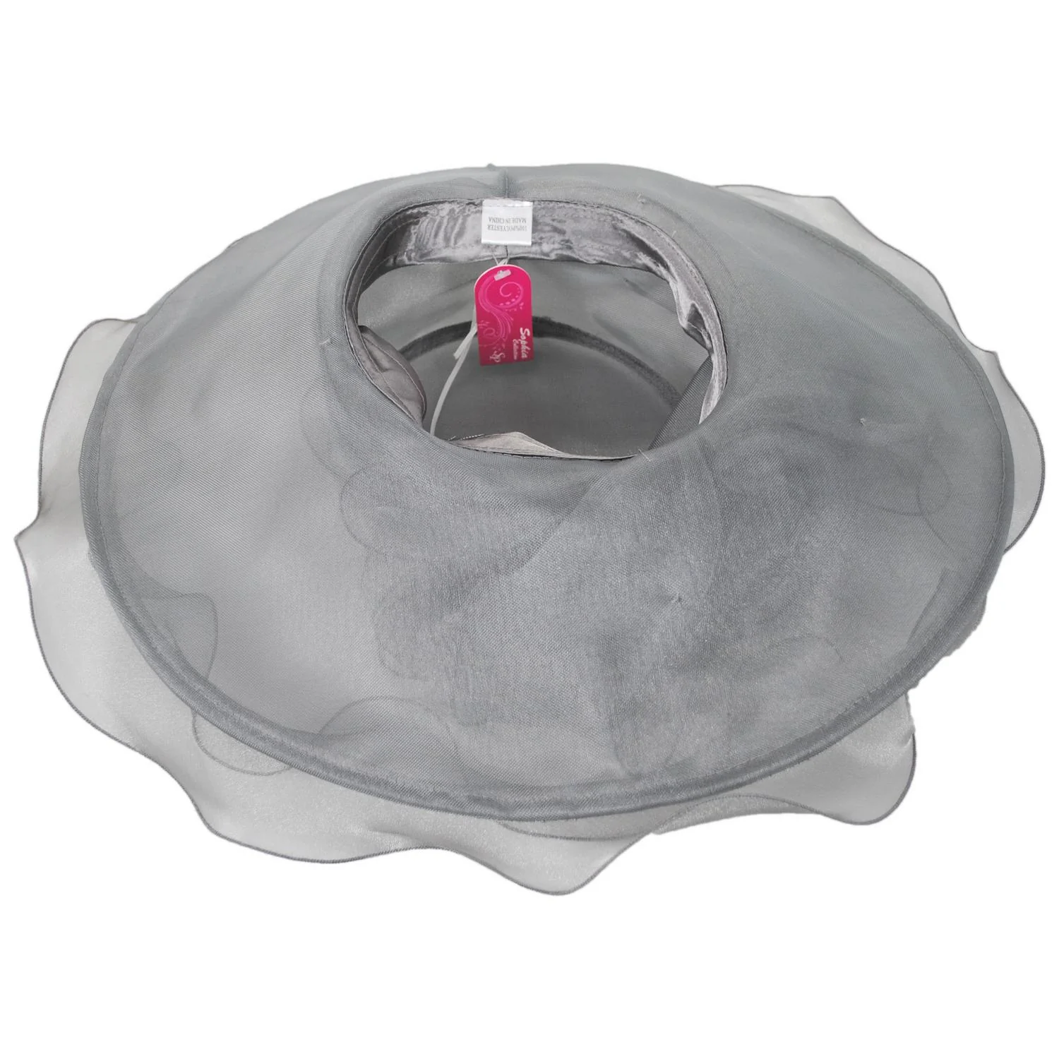 Big Bow Organza Boater Dress Hat - Image 4