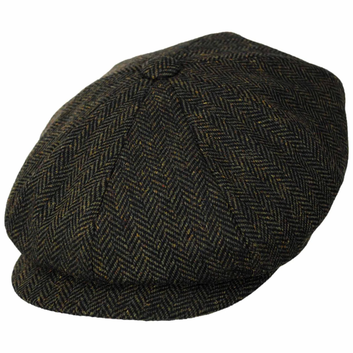 Bird Rock Herringbone Wool Blend Newsboy Cap