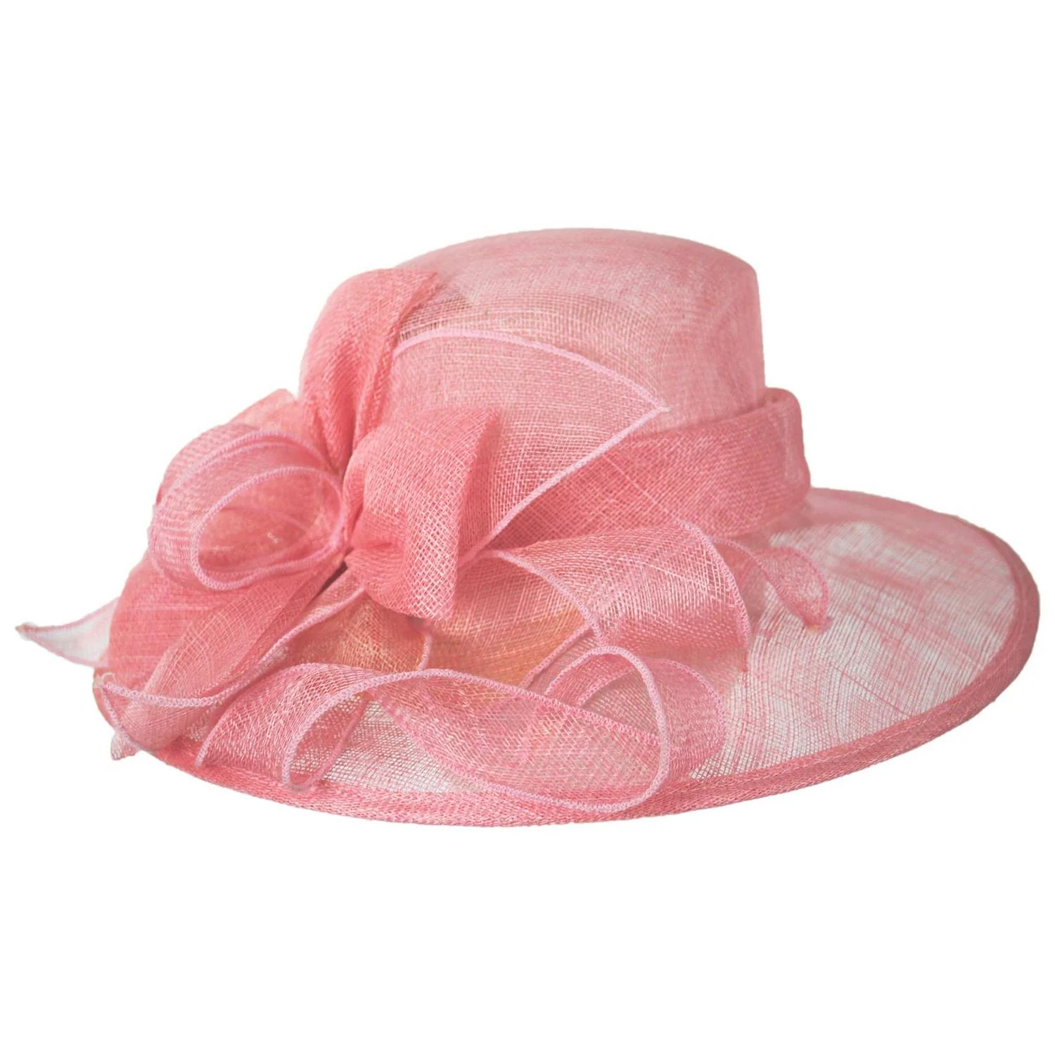 Bow & Swirls Sinamay Straw Boater Dress Hat - Image 6