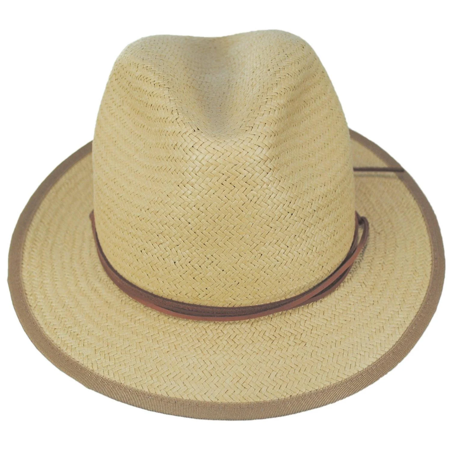 Bran Raindura Straw Fedora Hat - Image 6