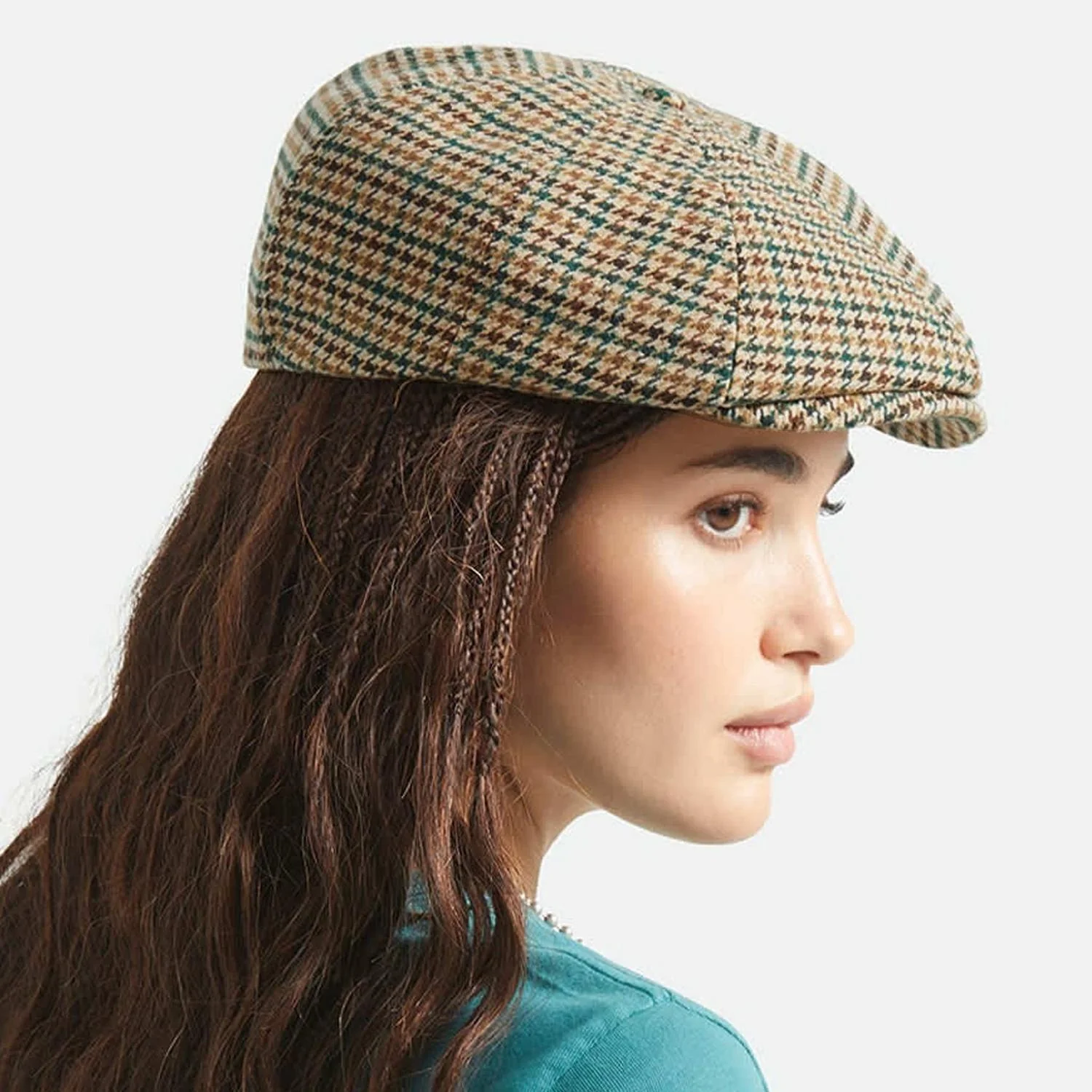 Brood Wool Houndstooth Newsboy Cap - Image 2