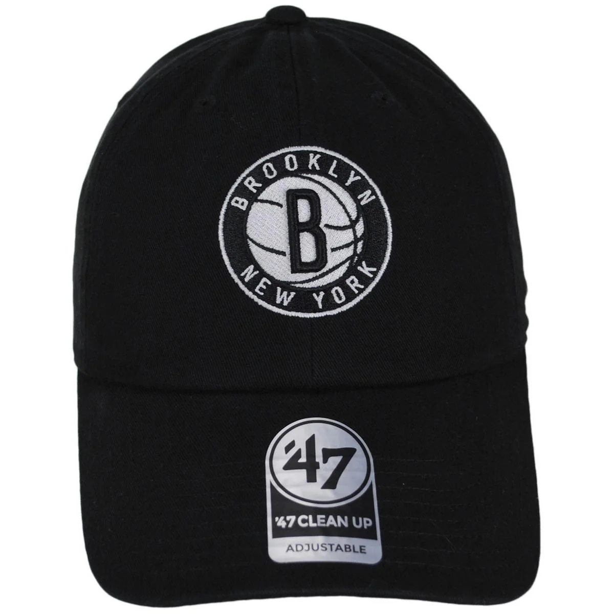 Brooklyn Nets NBA Clean Up Strapback Baseball Cap Dad Hat - Image 2