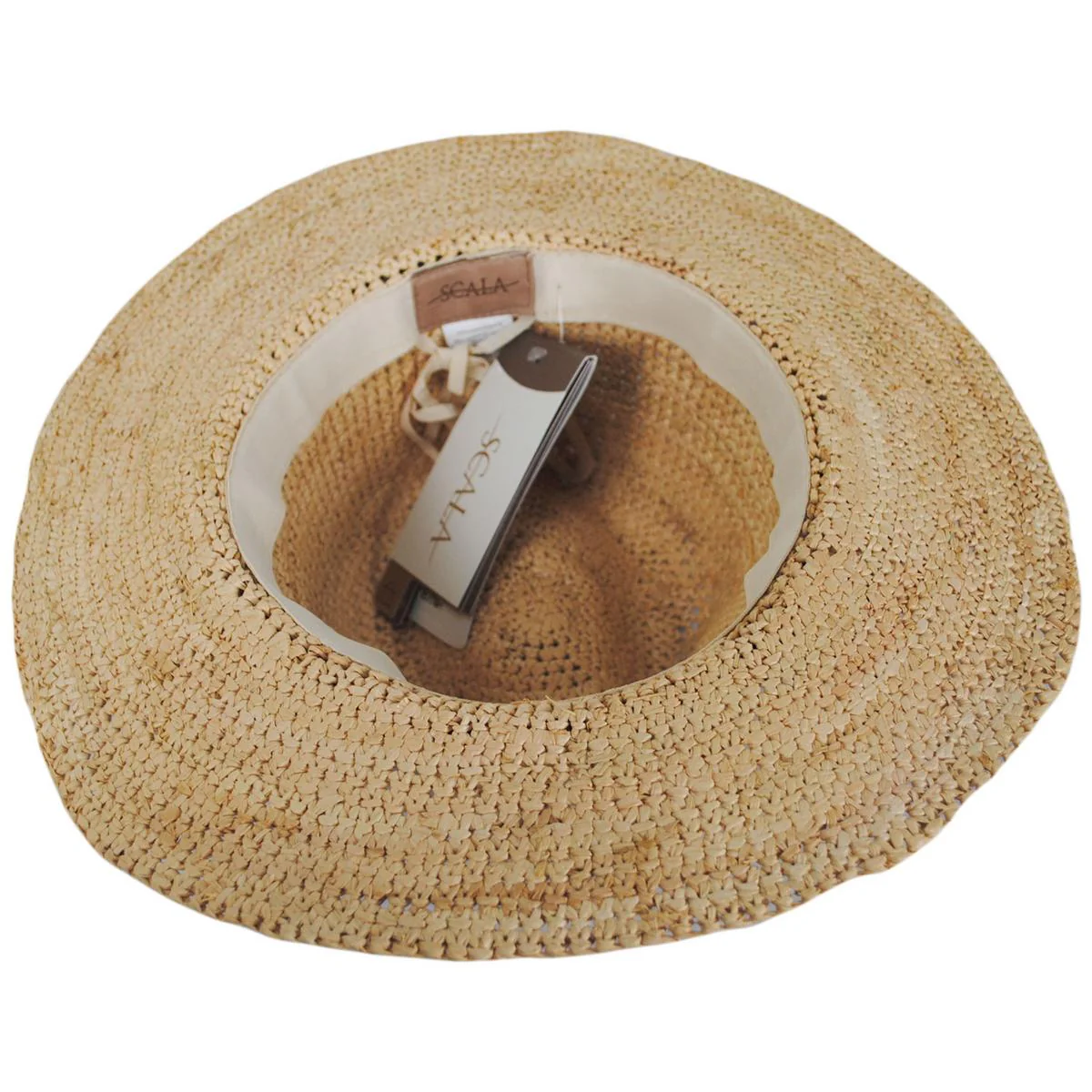 Calla Crochet Raffia Straw Safari Fedora Hat - Image 4