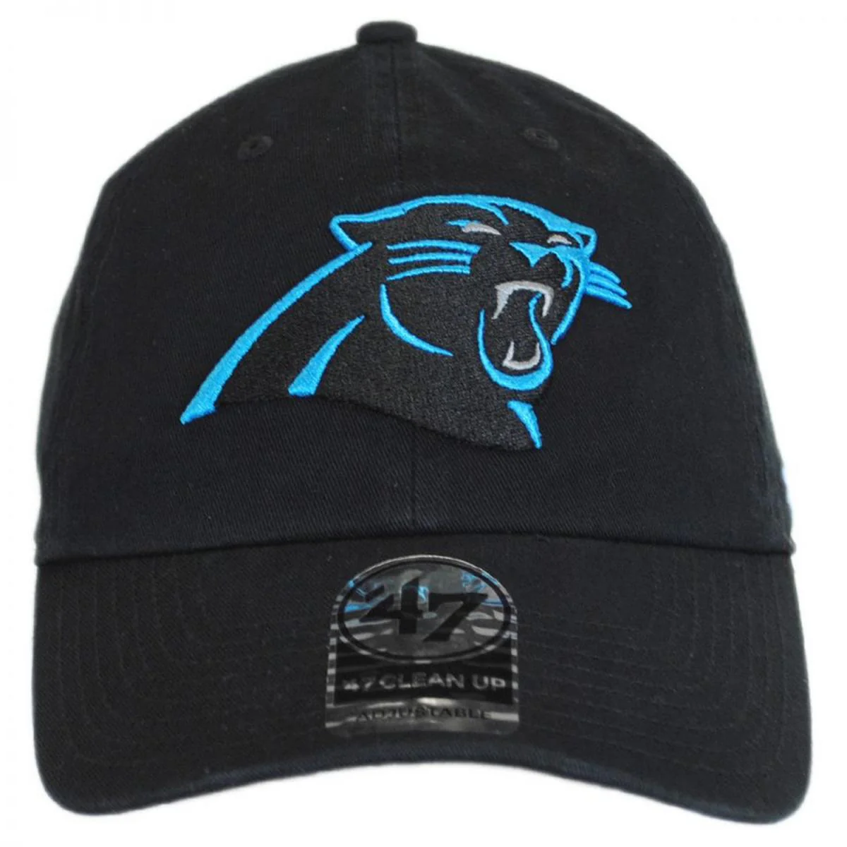 Carolina Panthers NFL Clean Up Strapback Baseball Cap Dad Hat - Image 2