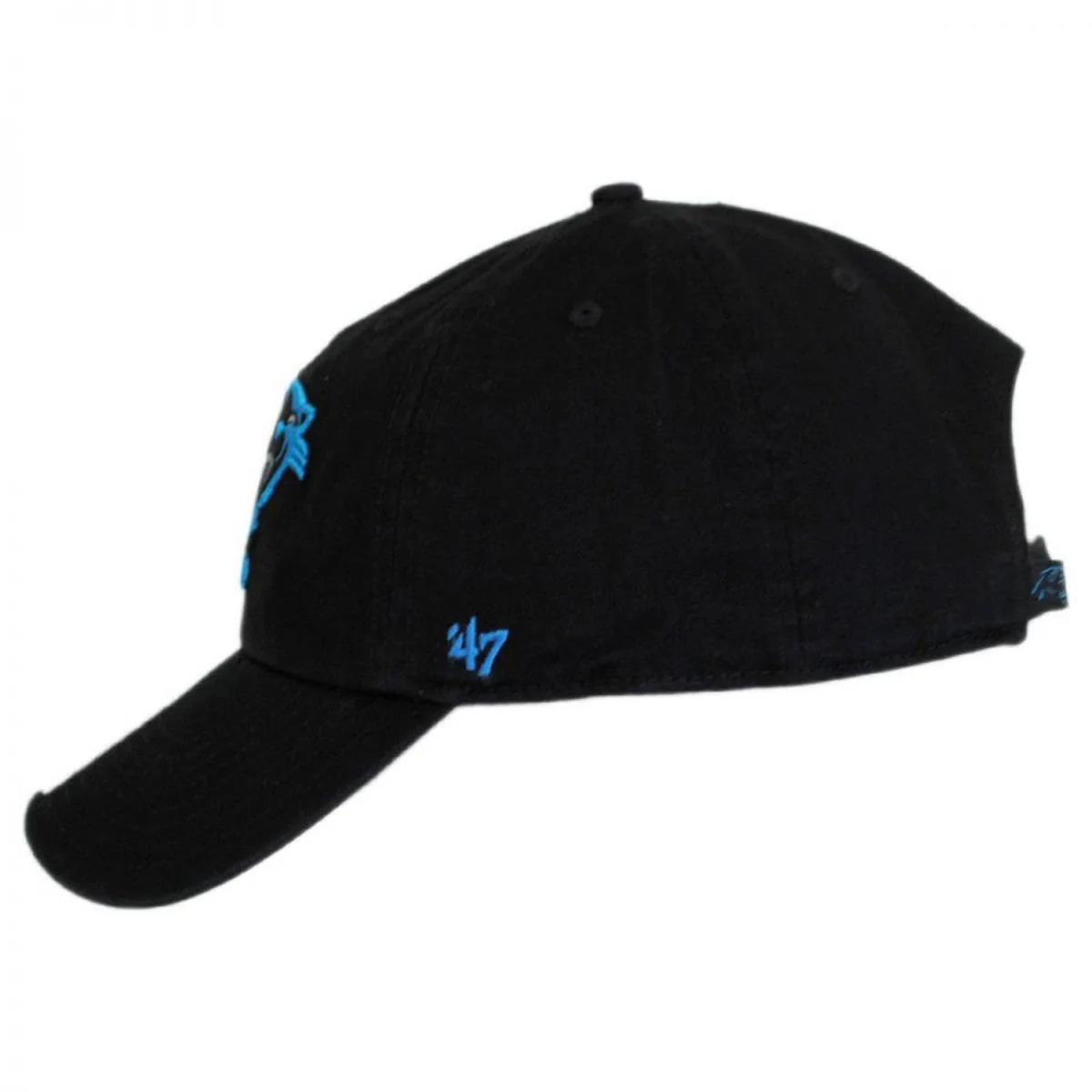Carolina Panthers NFL Clean Up Strapback Baseball Cap Dad Hat - Image 3