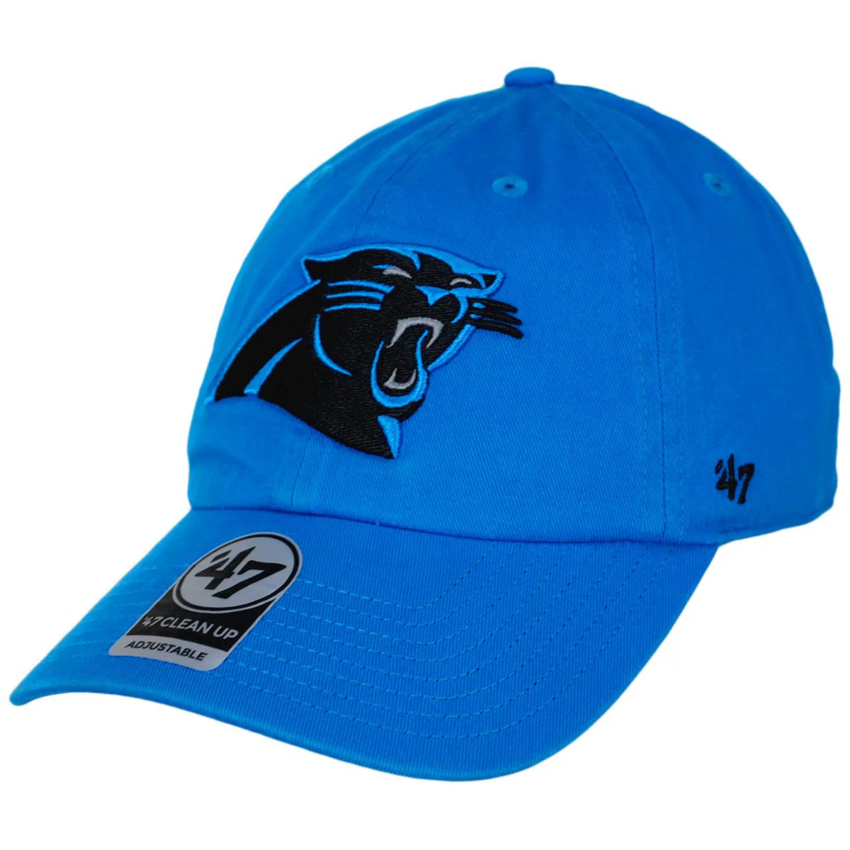 Carolina Panthers NFL Clean Up Strapback Baseball Cap Dad Hat - Image 5