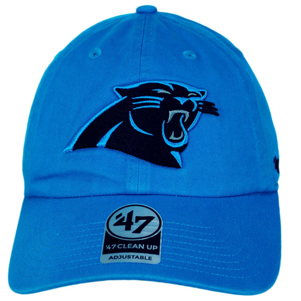 Carolina Panthers NFL Clean Up Strapback Baseball Cap Dad Hat - Image 6