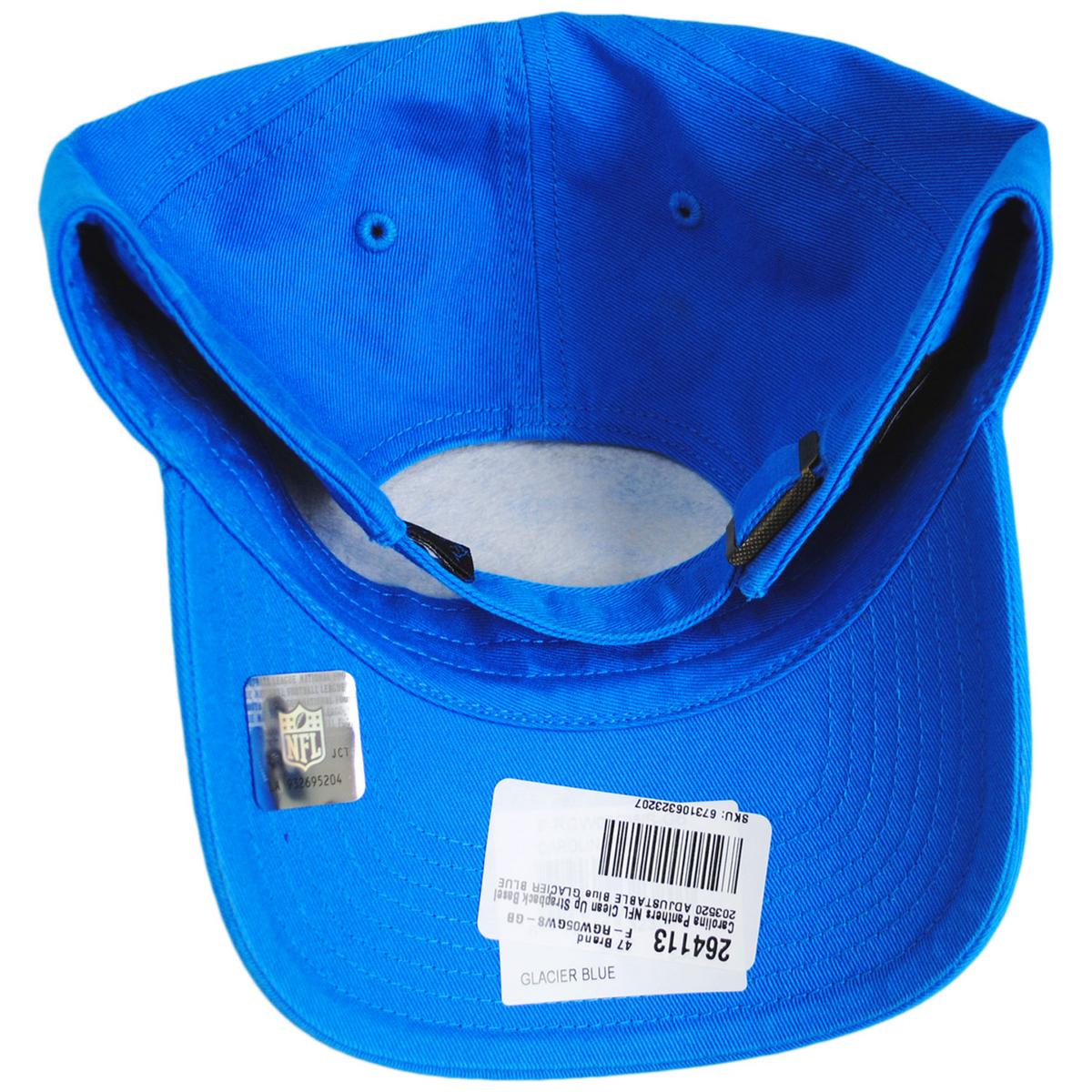 Carolina Panthers NFL Clean Up Strapback Baseball Cap Dad Hat - Image 8