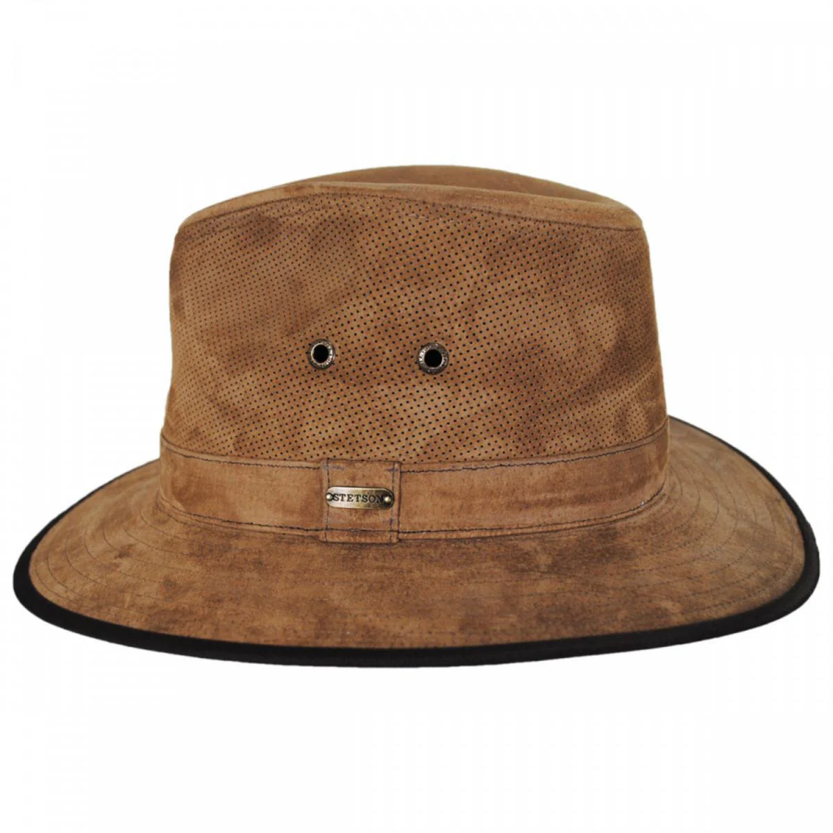 Chelan Suede Leather Safari Fedora Hat - Image 3