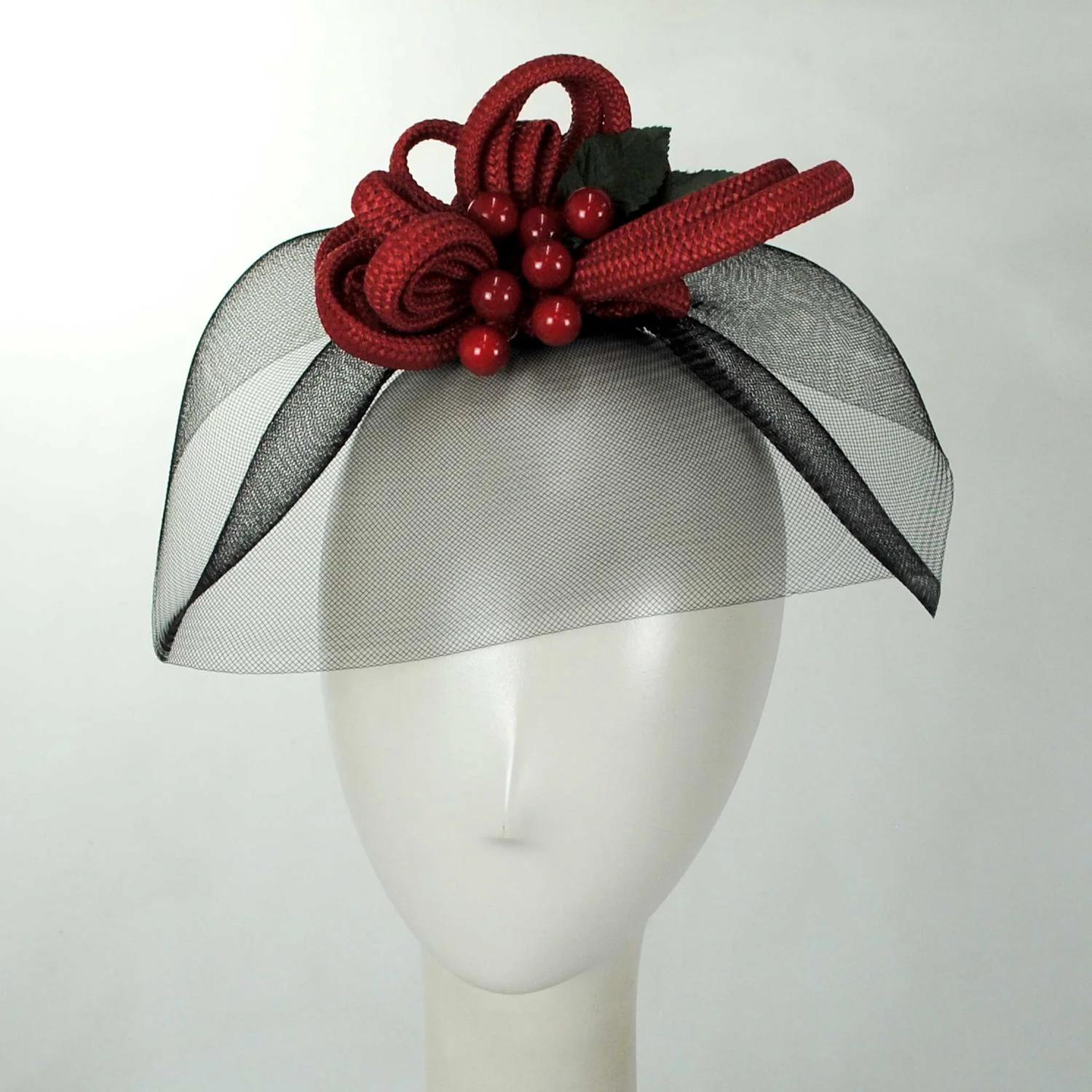 Cherries Jubilee Fascinator Hat - Image 2