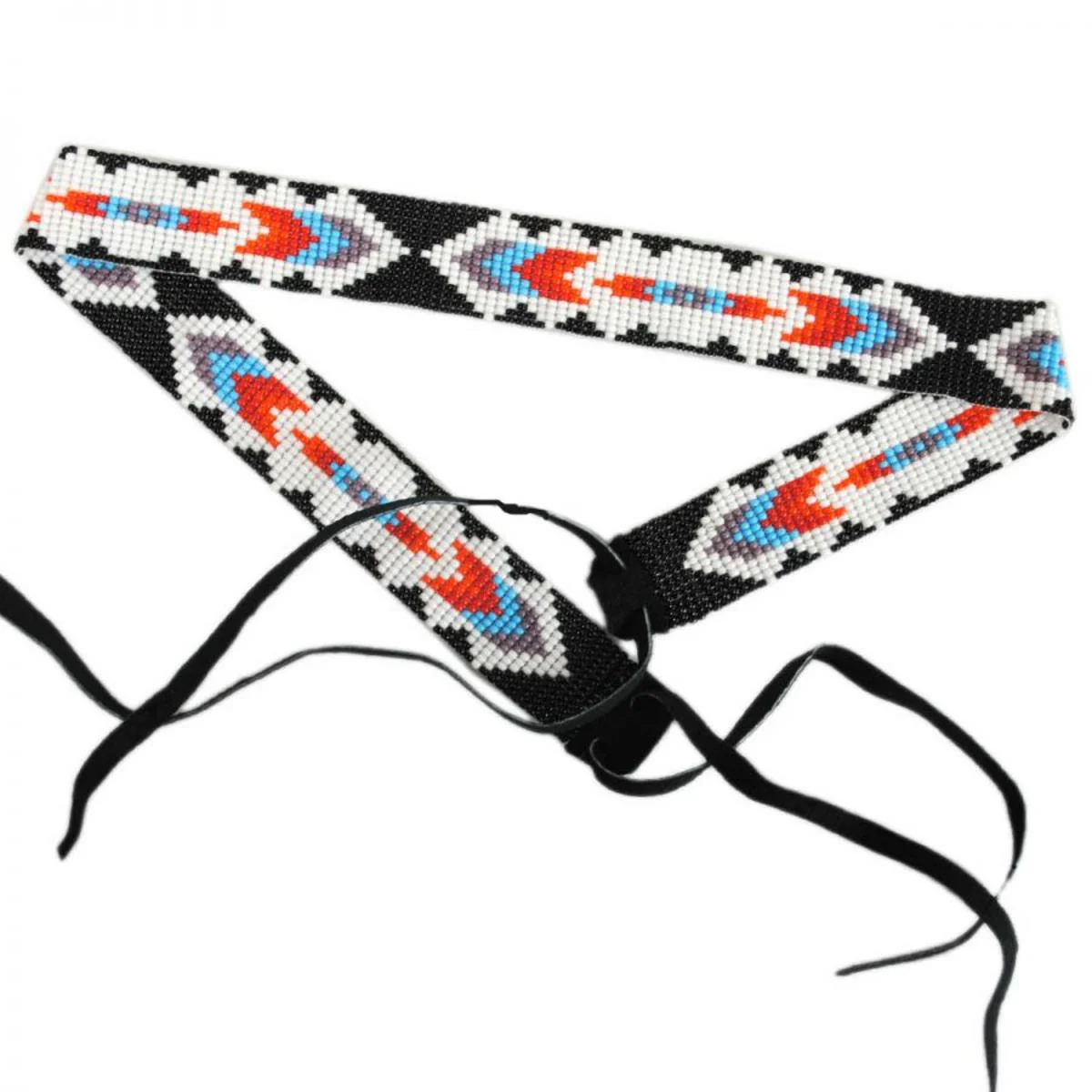 Chevron Beaded Hat Band