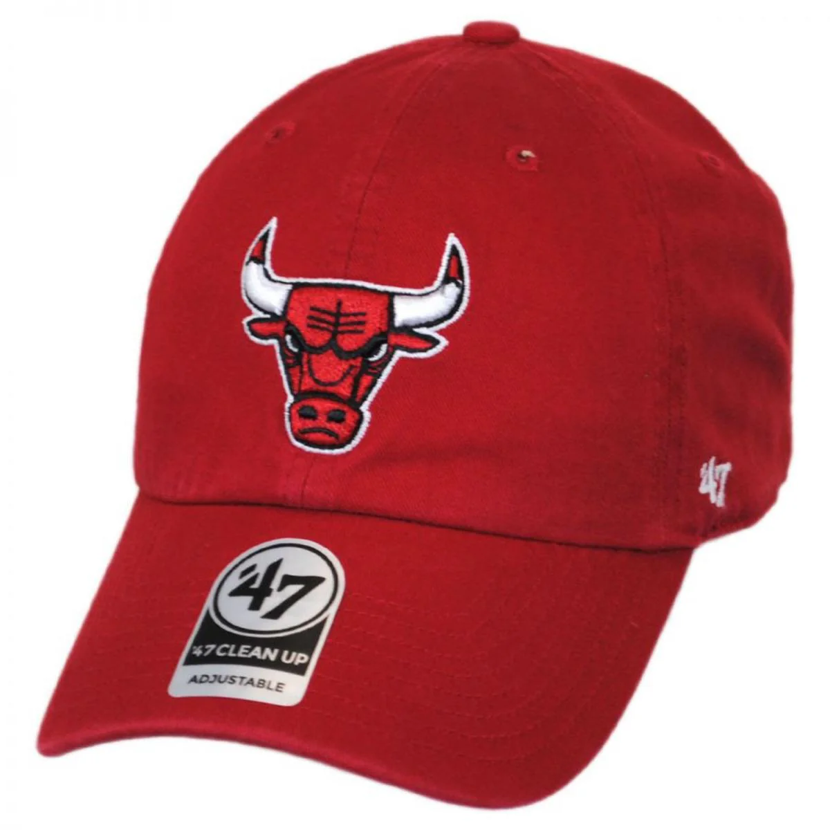 Chicago Bulls NBA Clean Up Strapback Baseball Cap Dad Hat - Image 3