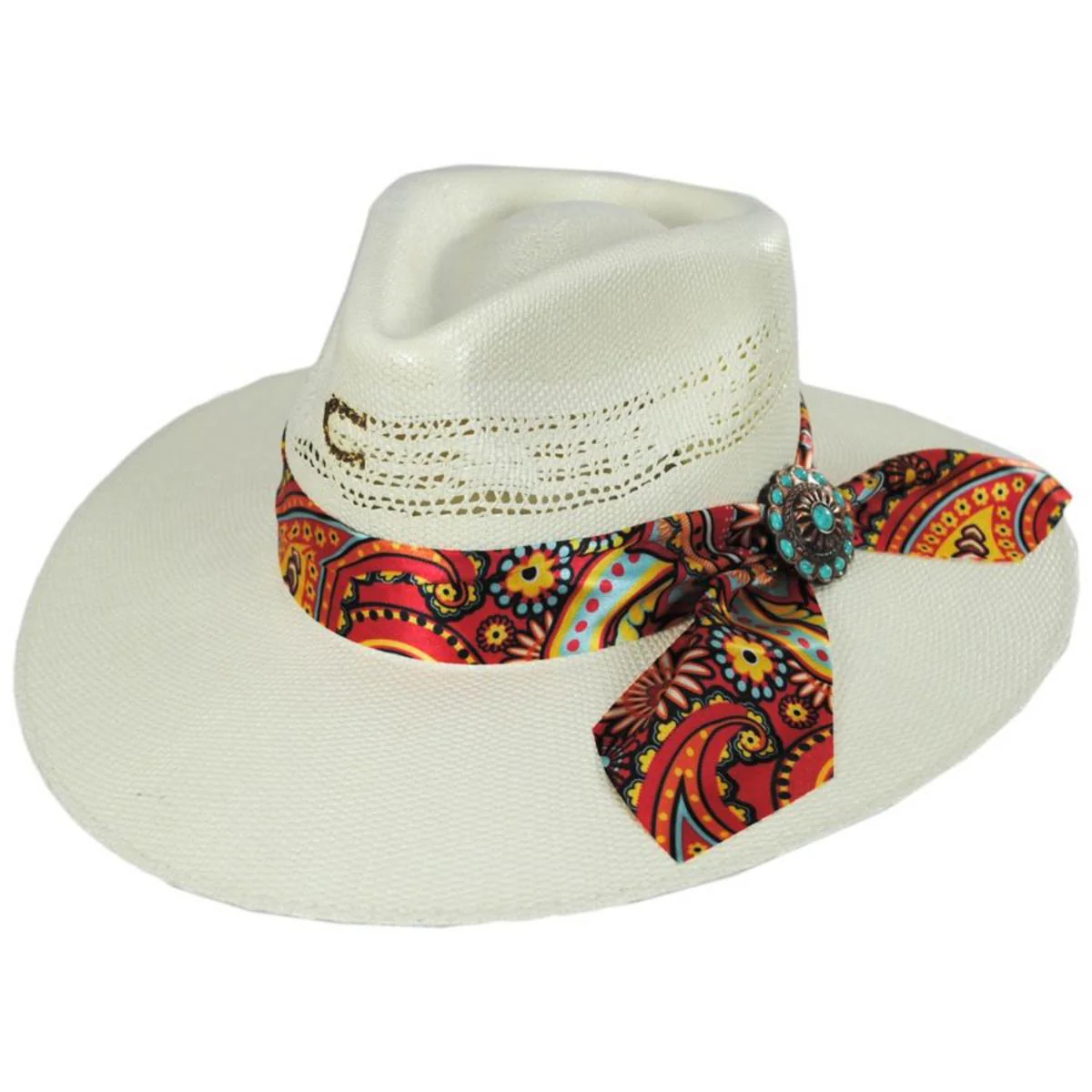 Chisos Shantung Straw Fedora Hat