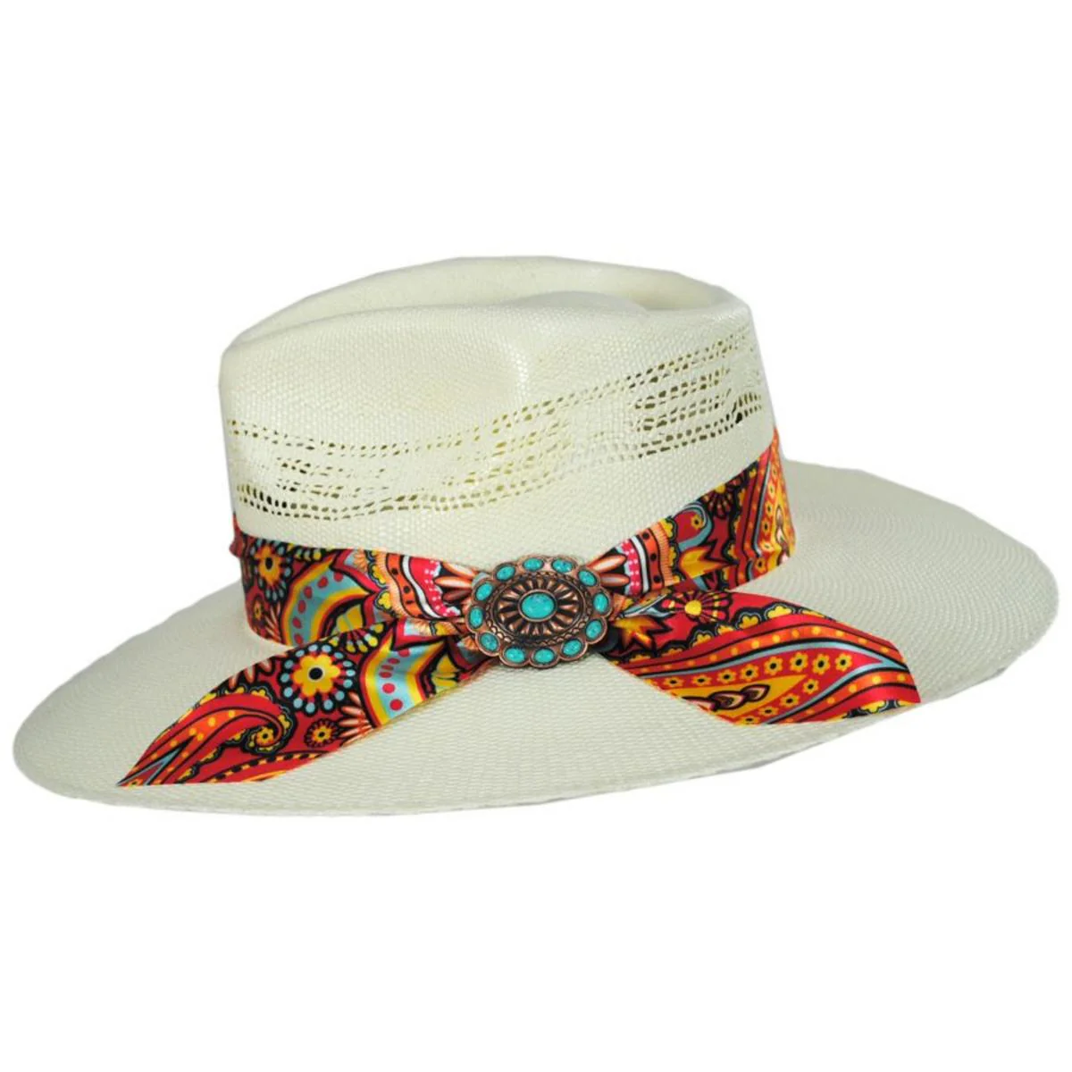 Chisos Shantung Straw Fedora Hat - Image 3