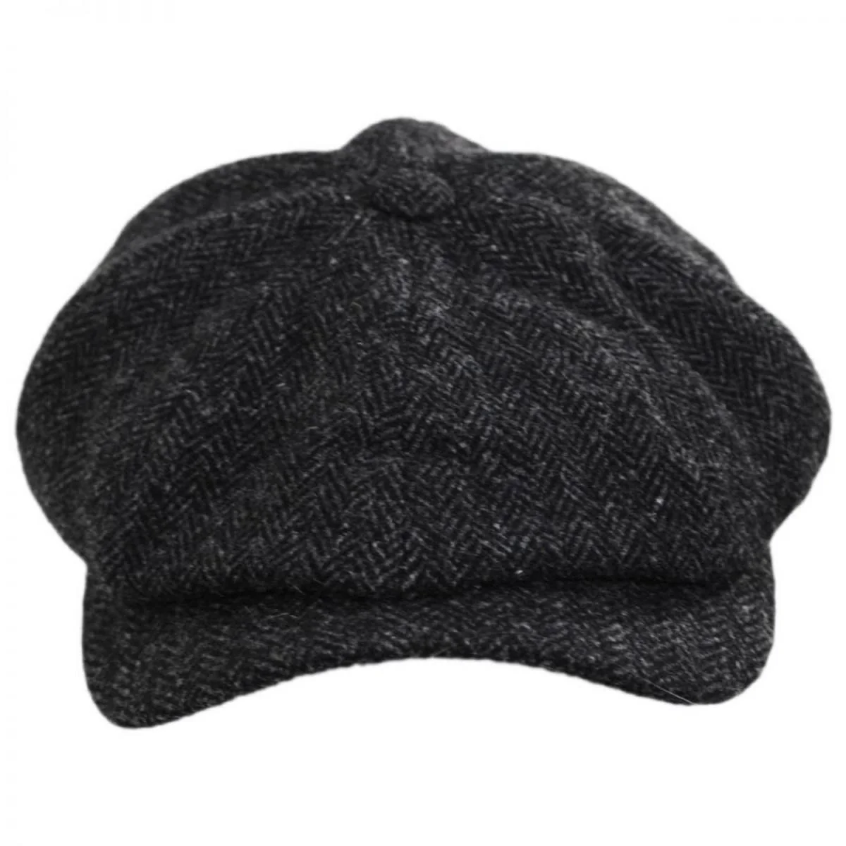 Classic Shetland Wool Herringbone Newsboy Cap - Image 2