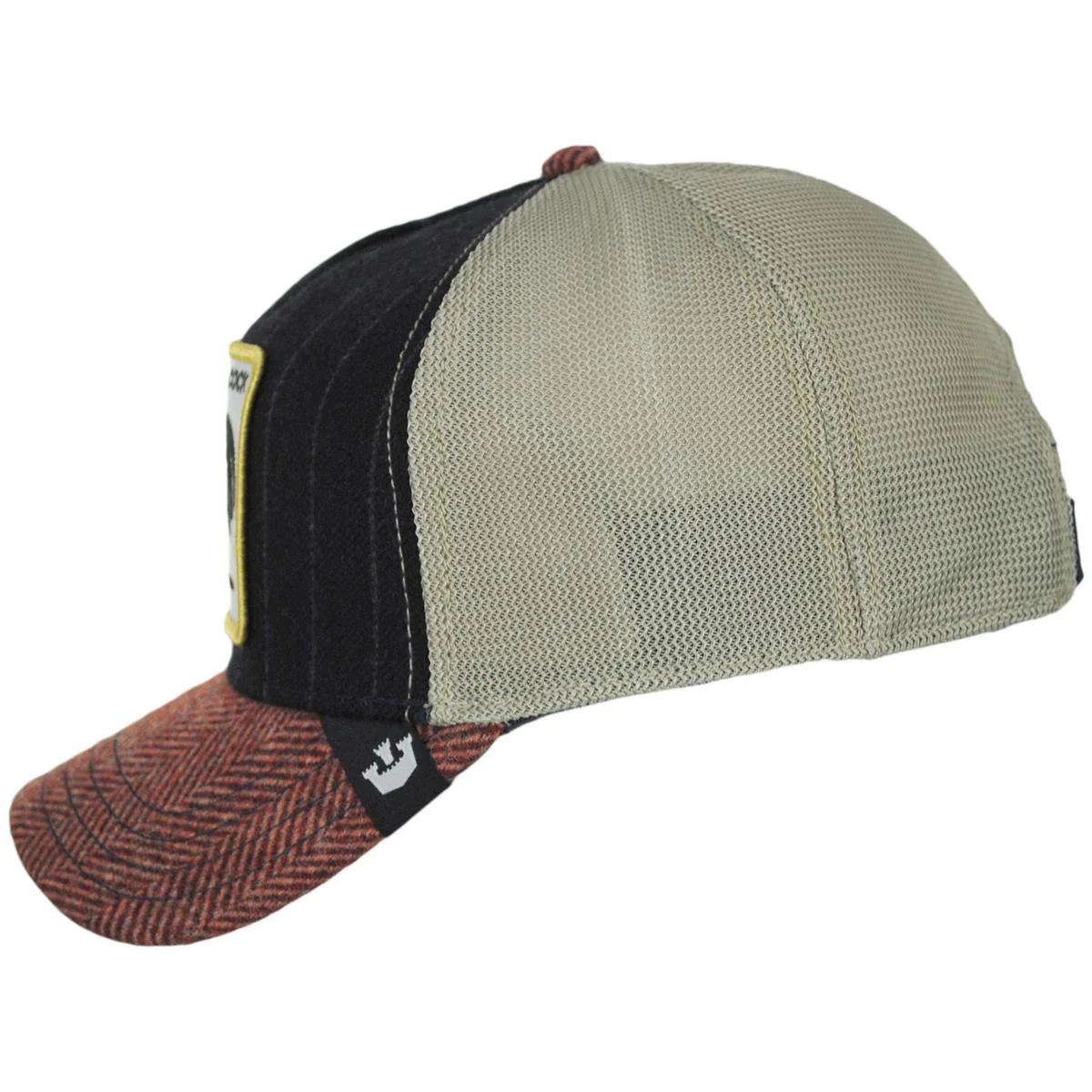 Cock British Plaid Mesh Trucker Snapback Baseball Cap - Image 3