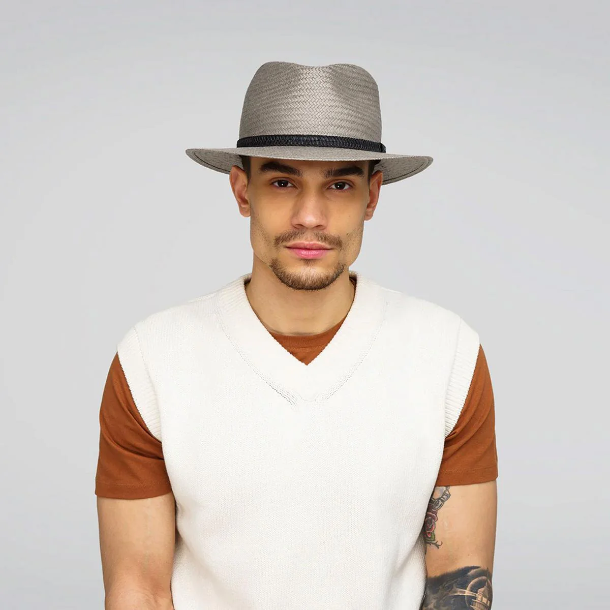 Colwyn Raindura Straw Fedora Hat - Image 6