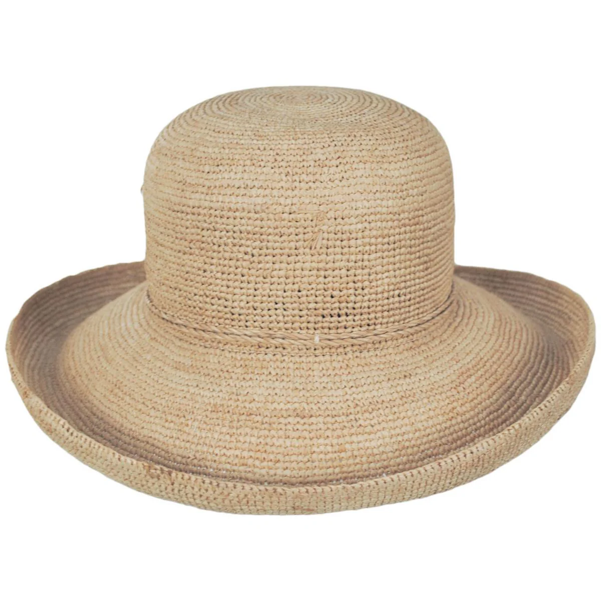 Coronado Raffia Crochet Straw Breton Sun Hat - Image 2