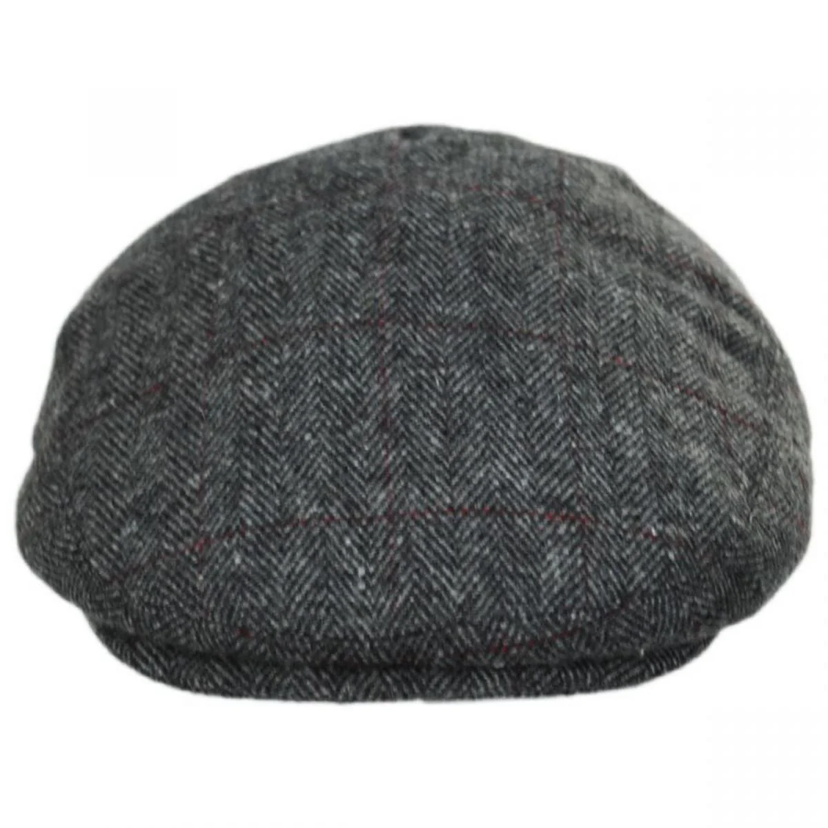 Cosmo Herringbone Plaid Wool Blend Ivy Cap - Image 2