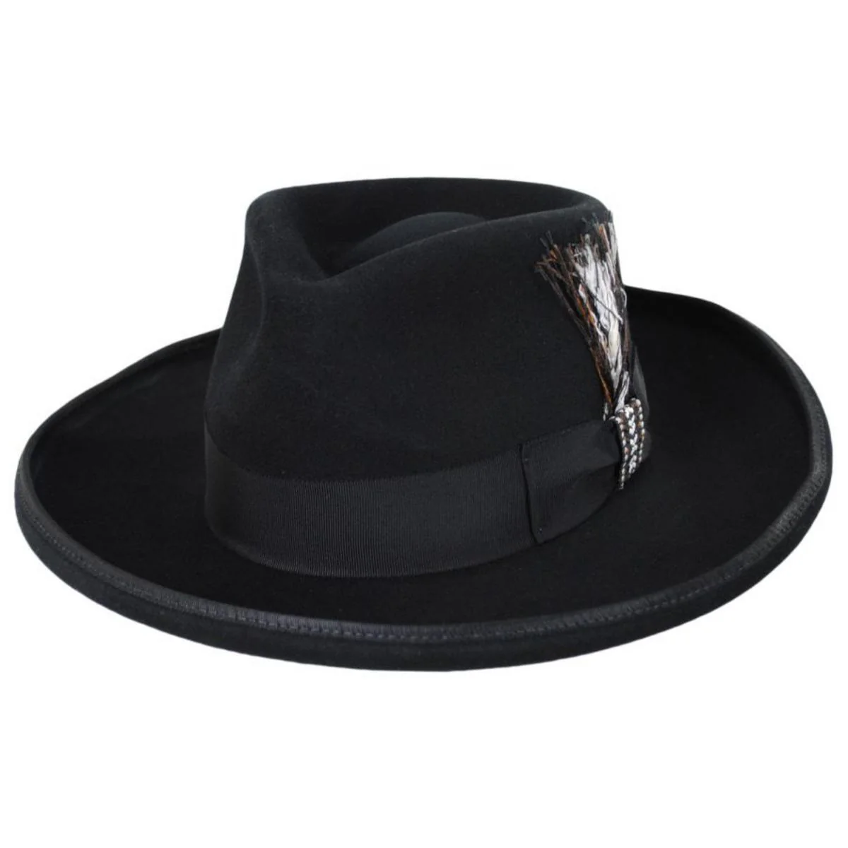 Cote Pencil Curl Brim Wool Felt Fedora Hat