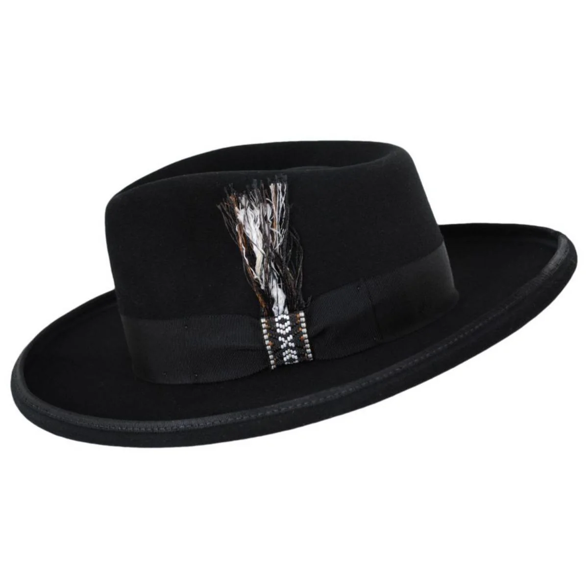 Cote Pencil Curl Brim Wool Felt Fedora Hat - Image 3