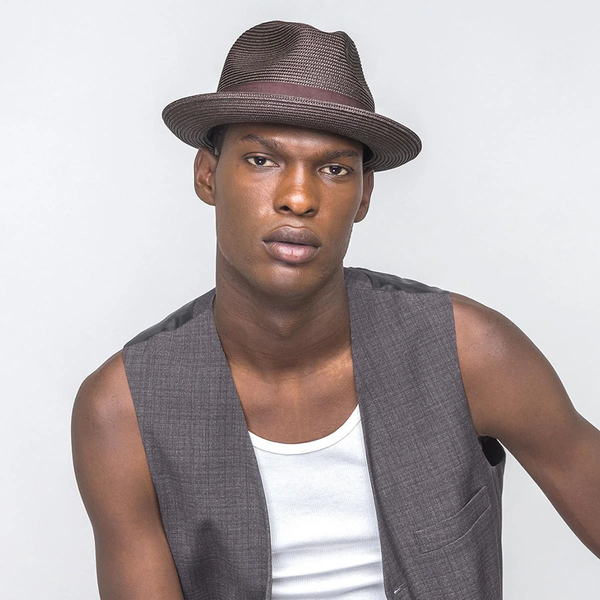 Craig Straw Fedora Hat - Image 14