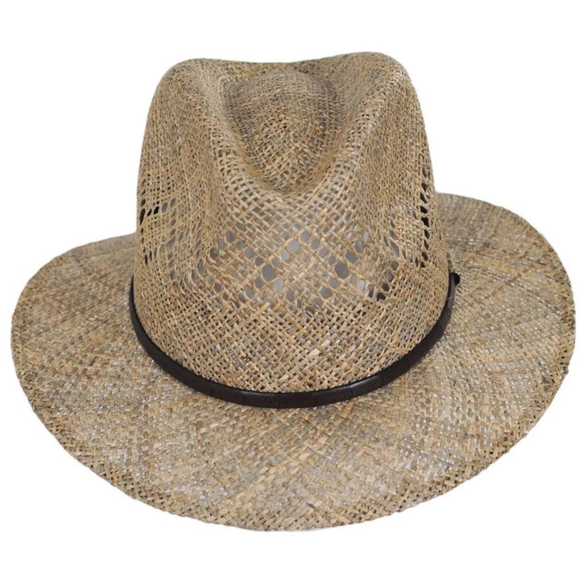 Creston Seagrass Straw Safari Fedora Hat - Image 2
