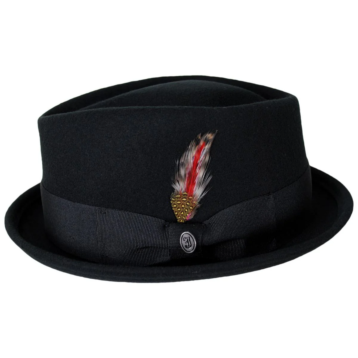 Crushable Wool Felt Diamond Crown Fedora Hat - Image 4