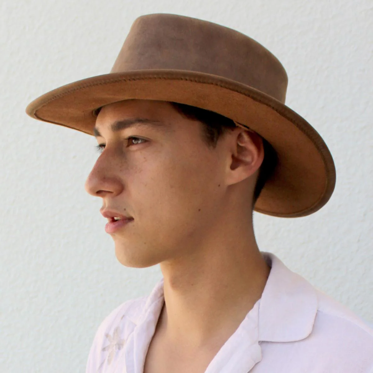 Crusher Leather Outback Hat - Copper - Image 2