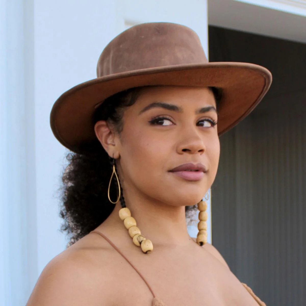 Crusher Leather Outback Hat - Copper - Image 3