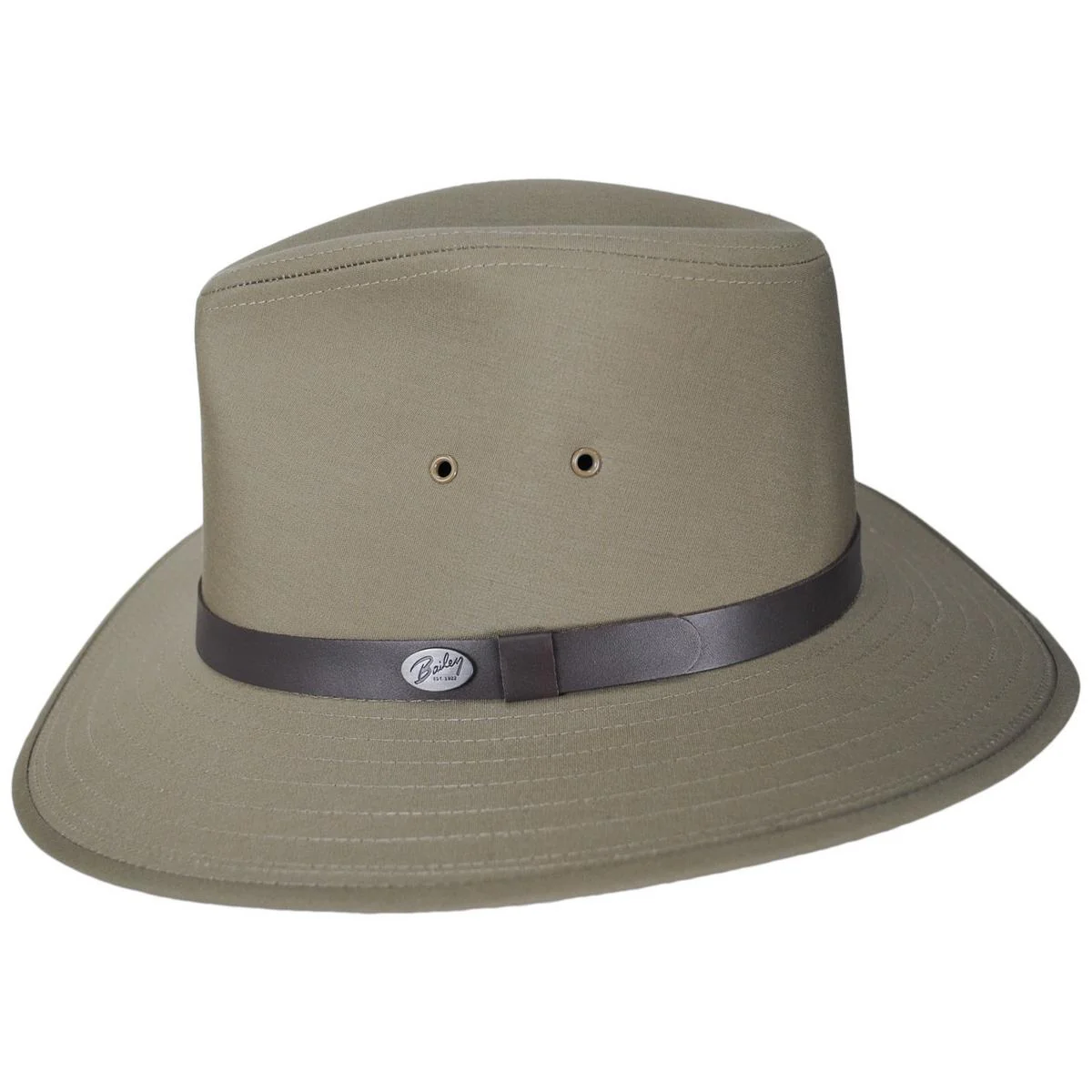 Dalton Cotton Blend Rain Safari Fedora Hat - Image 3