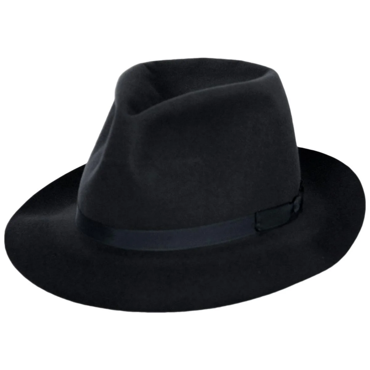 Dalton Rollable Fur Felt Shapeable Open Crown Fedora Hat - Image 2